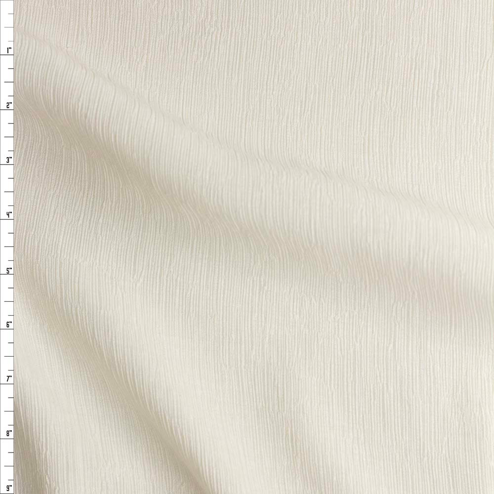 Soft Cotton Fabric- Ivory crinkle cotton fabric - Super soft on