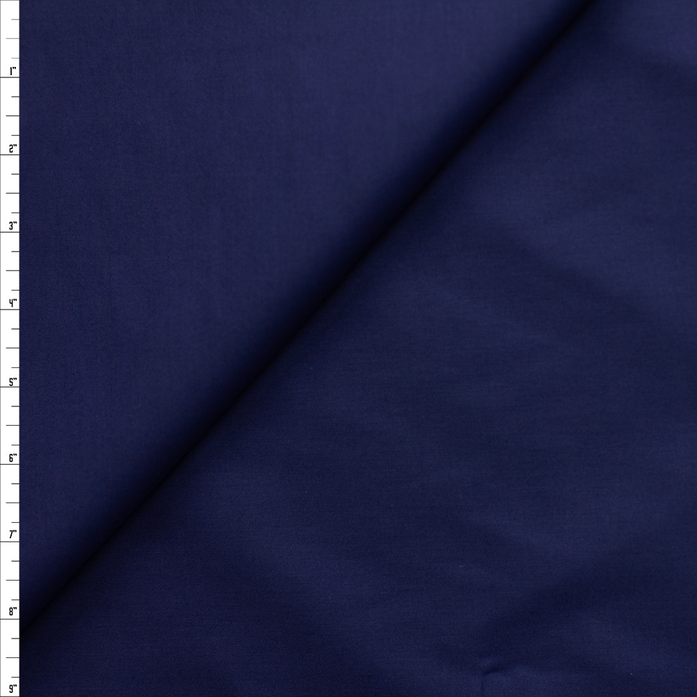 Cotton Polyester Broadcloth Fabric Apparel Navy Poly Cotton solid Yard 60  wide