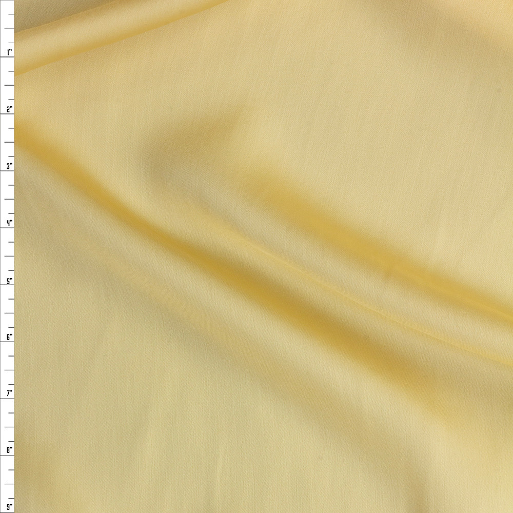 Cali Fabrics Soft Yellow Japanese SemiSheer Shimmer Fabric by the Yard