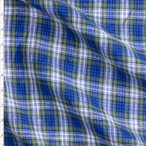 Blue, Green, Yellow, And White Plaid Keady Irish Linen From Spence Bryson Fabric By The Yard