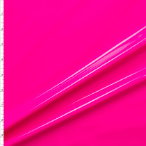 Neon Pink Glossy Stretch Vinyl Fabric By The Yard