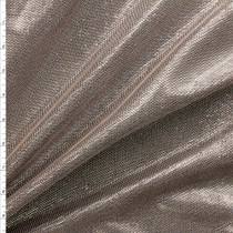 Silver Diamond Scale Metallic On Black Layered Poly Knit Fabric By The Yard