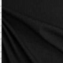 Black Heavyweight Rib Knit #27711 Fabric By The Yard