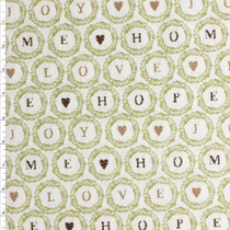 Home Love Wreath  Cotton Novelty Print #27762 Fabric By The Yard