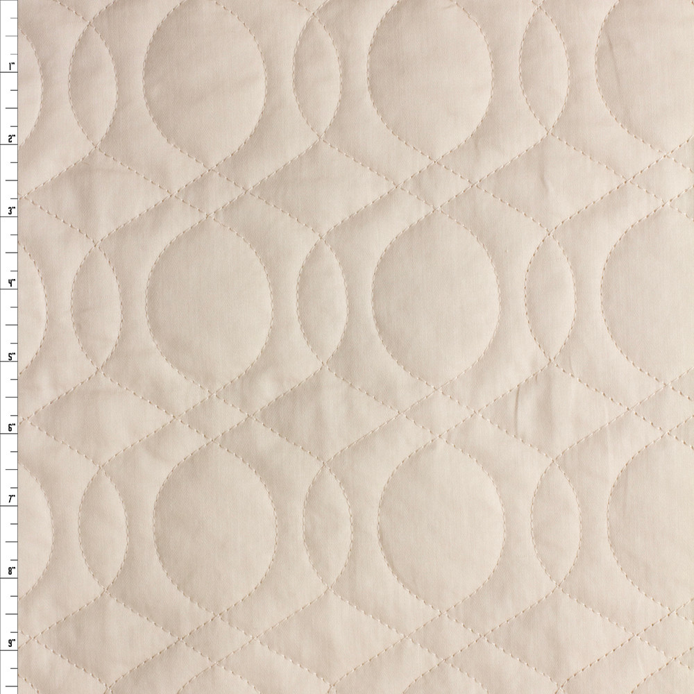 Cali fabrics natural reversible quilted cotton fabric by the yard