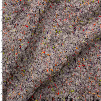 Color Flecked Taupe Designer Shaggy Boucle #27836 Fabric By The Yard