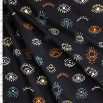 Eye See You Night Stretch Cotton Jersey Knit From Art Gallery Fabrics Fabric By The Yard