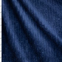 Navy Blue Three Wale Corduroy #28150 Fabric By The Yard