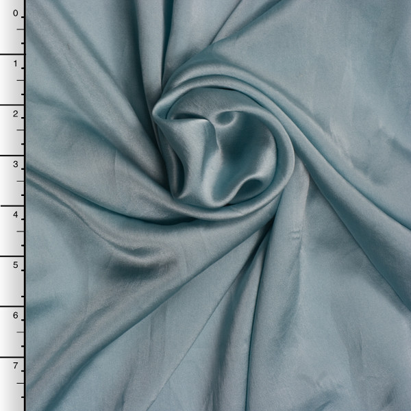 Cali Fabrics | Baby Blue Silk Crepe Back Satin
