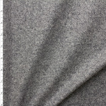Grey Twill Look Designer Wool Coating #28626 Fabric By The Yard