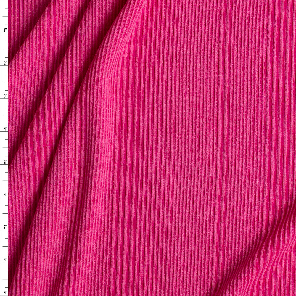 Variagated Rib Cali Fabrics Bright Pink Variegated Urban Wavy Rib #28636 Fabric by the ...