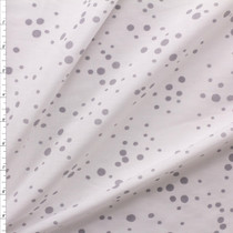 Grey Dots On Warm White Nyc Designer Cotton Shirting #28648 Fabric By The Yard