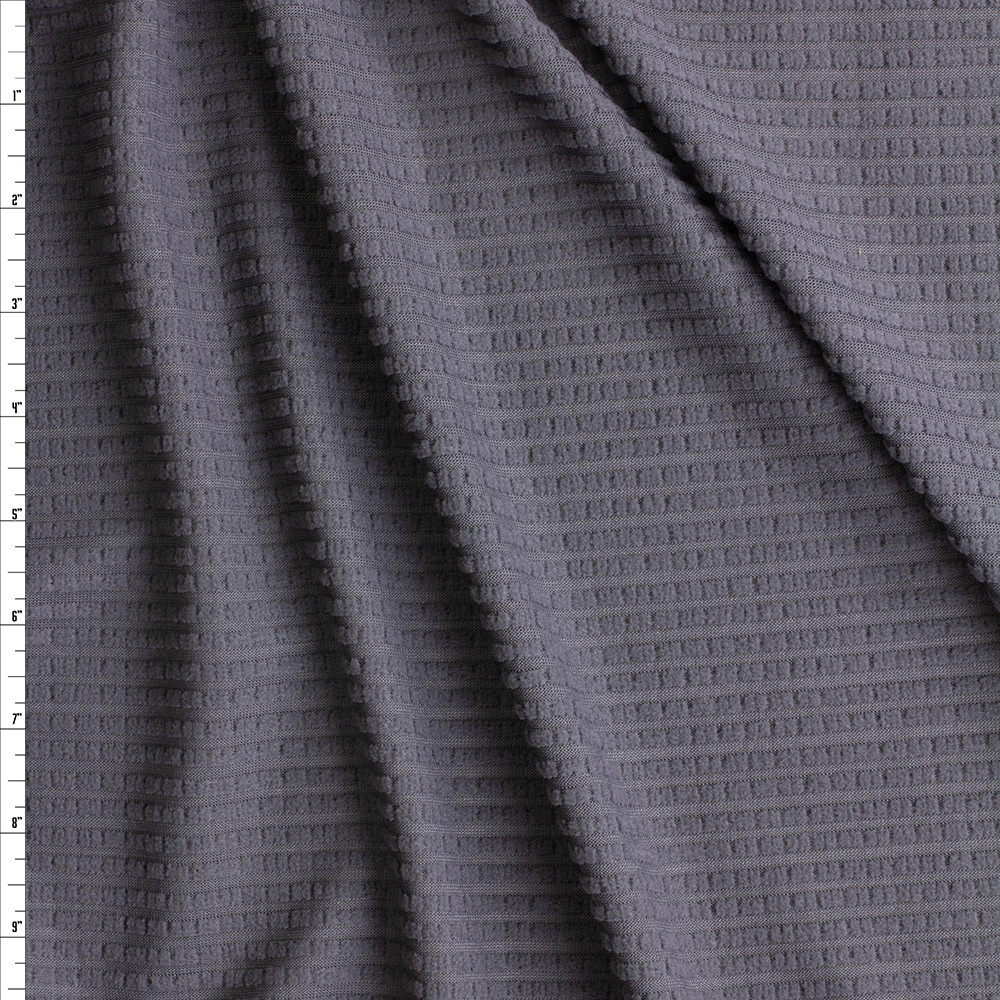 Cali Fabrics Charcoal Polartec Power Grid #28715 Fabric by the Yard