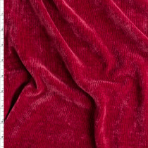 Rich Red Chenille Sweater Knit #28719 Fabric By The Yard