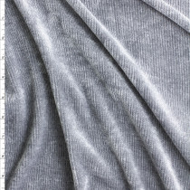 Silver Chenille Sweater Knit #28724 Fabric By The Yard