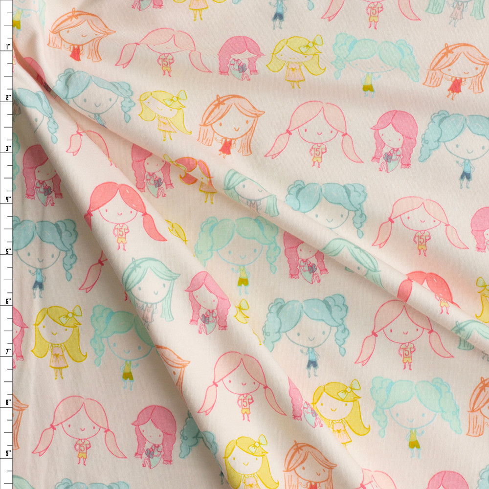 Best Friends Forever Cotton/Spandex Jersey Knit from Art Gallery Fabrics #29050