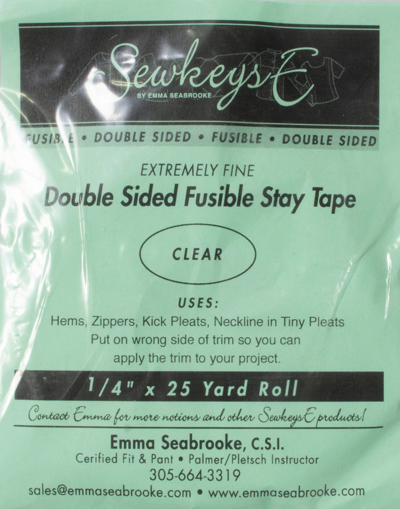 Cali Fabrics SewKeysE Double Sided Fusible Stay Tape - Clear
