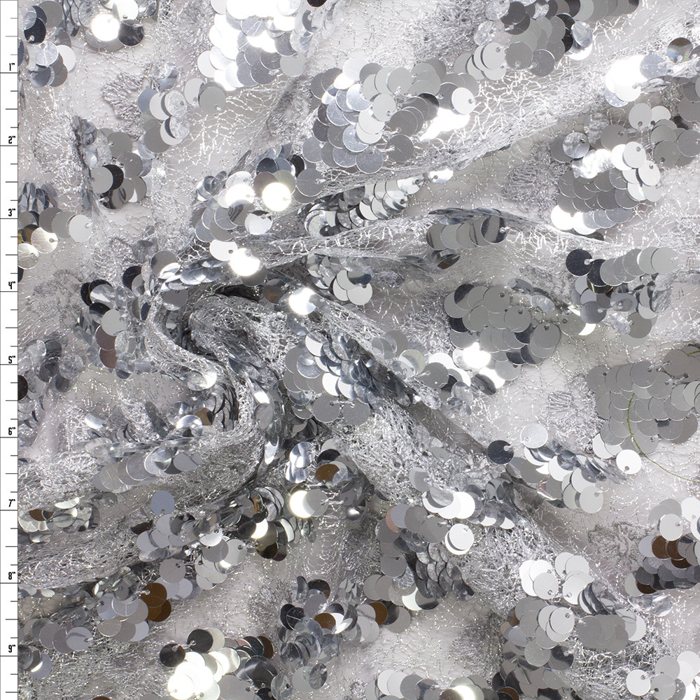 Silver on Metallic Silver Metallic Lace #29559