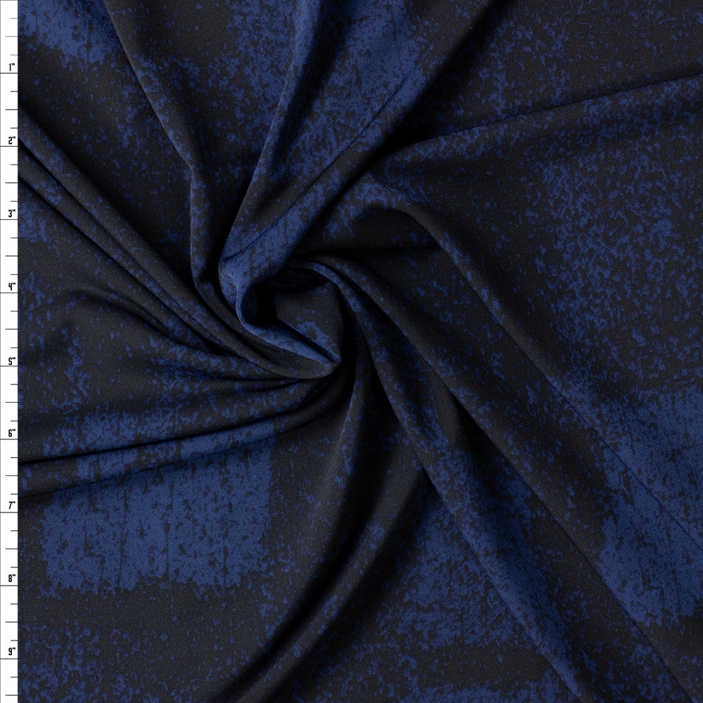 Cali Fabrics Midnight and Black Block Grunge Midweight