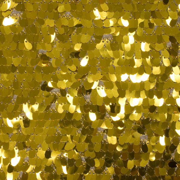 Cali Fabrics Gold Dangle Sequin Fabric