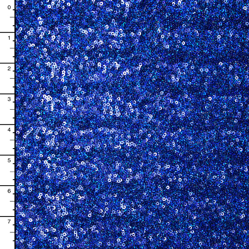 Cali Fabrics Royal Blue Holographic Micro Sequin Fabric