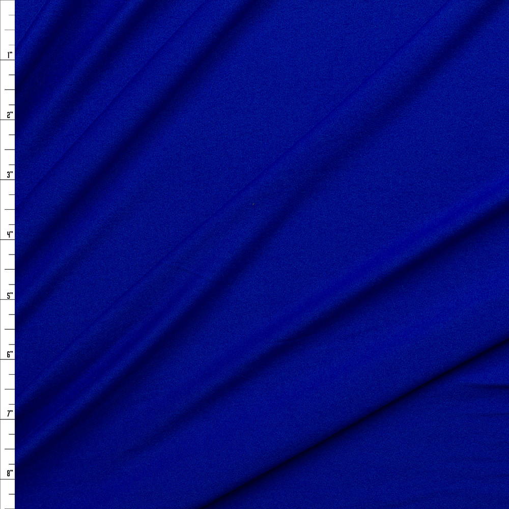 Solid Royal Blue 4 Way Stretch 10 oz Cotton Lycra Jersey Knit Fabric