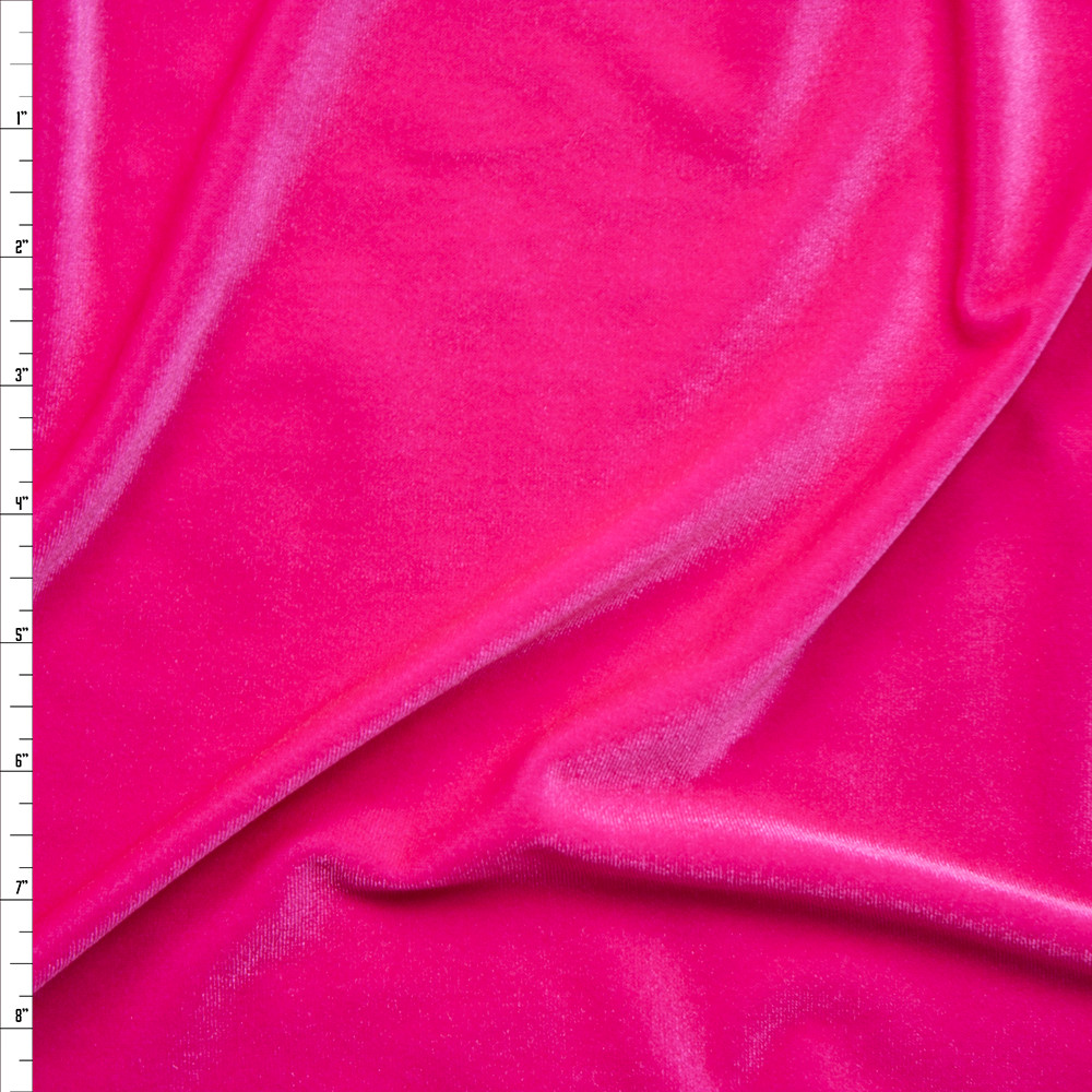 Stretch Velvet Hot Pink, Fabric by the Yard : : Home