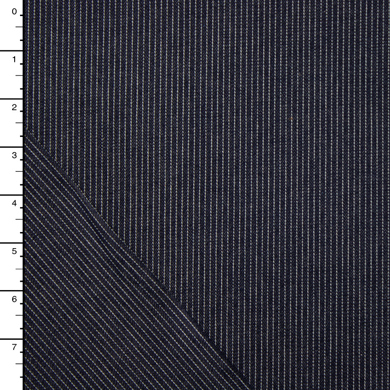 Cali Fabrics Indigo Railroad Stripe Denim by Robert Kaufman Fabric by