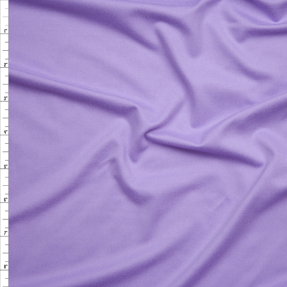 Cali Fabrics Lavender Double Brushed Poly Spandex Knit Fabric by the Yard