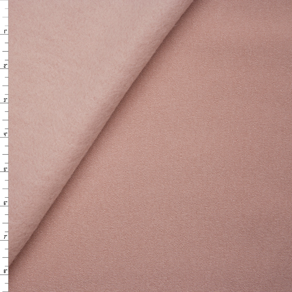 Cali Fabrics Blush Heavyweight Sweatshirt Fleece Fabric by the Yard