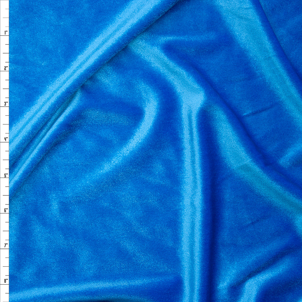 Cali Fabrics Navy Blue 4-way Stretch Velvet By The Yard