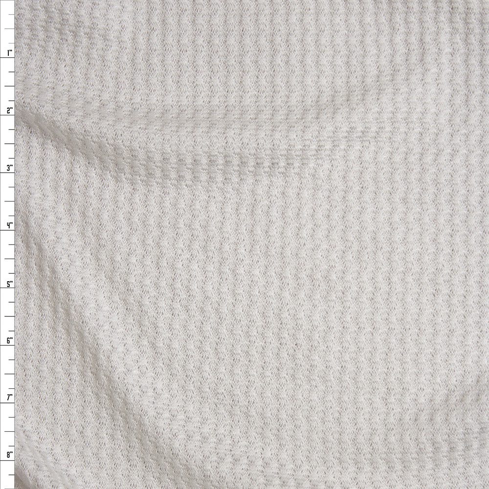 Cali Fabrics Warm White Soft Waffle Knit Fabric by the Yard