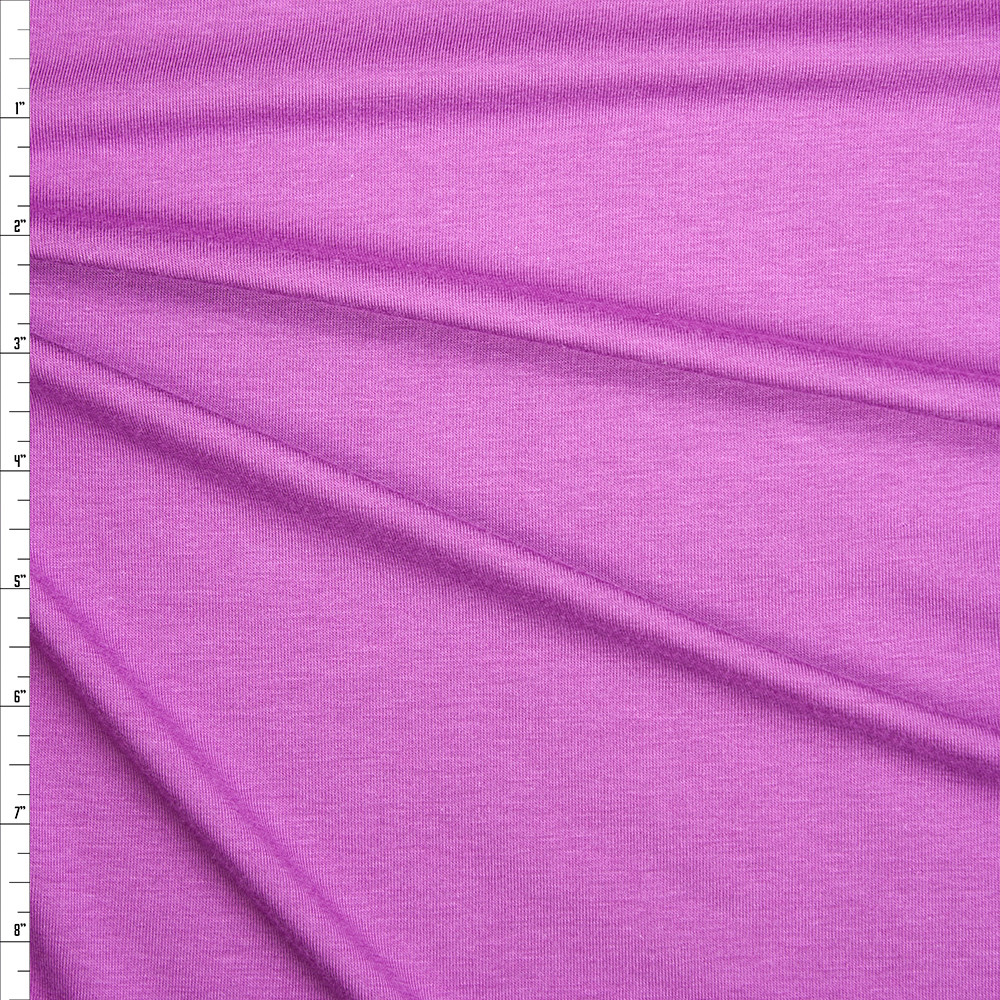 Cali Fabrics Bright Lilac Organic Cotton/Bamboo Stretch Jersey Knit ...
