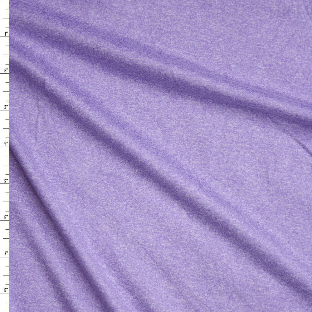Lavender Heather Double Brushed Poly Spandex