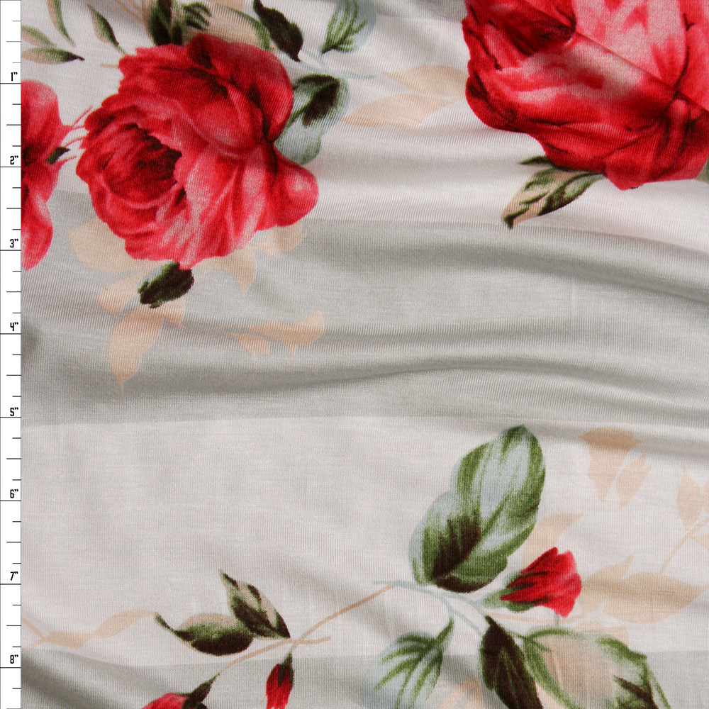 British Designer Deadstock - Printed Linen/Cotton - Large Flowers