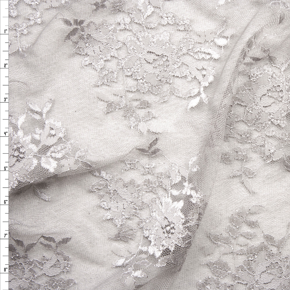 Cali Fabrics Tan Chantilly Lace Fabric by the Yard