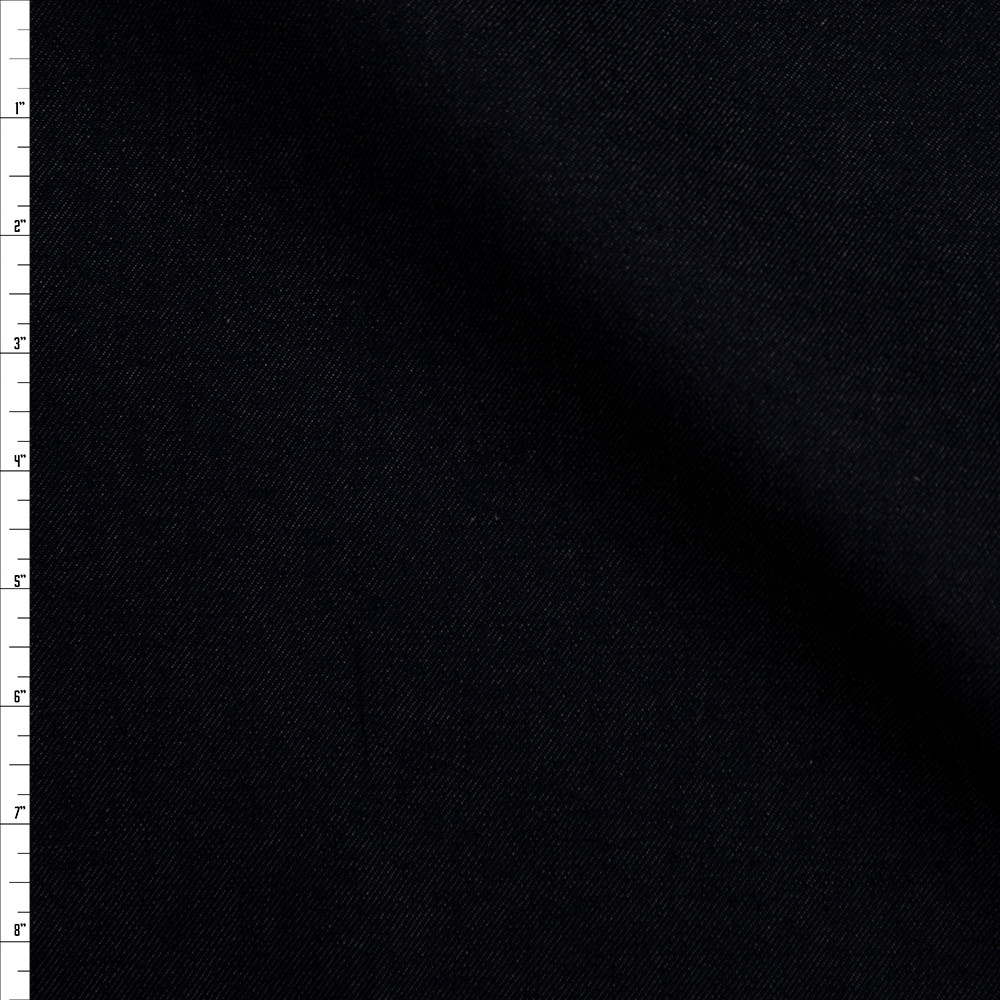 Cali Fabrics Dark Blue 10 oz Designer Stretch Denim Fabric by the Yard