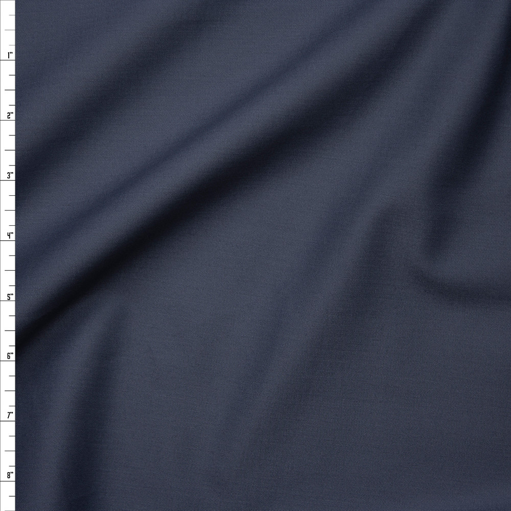 Cali Fabrics Dark Grey Stretch Lightweight Poly/Cotton Twill Fabric by ...