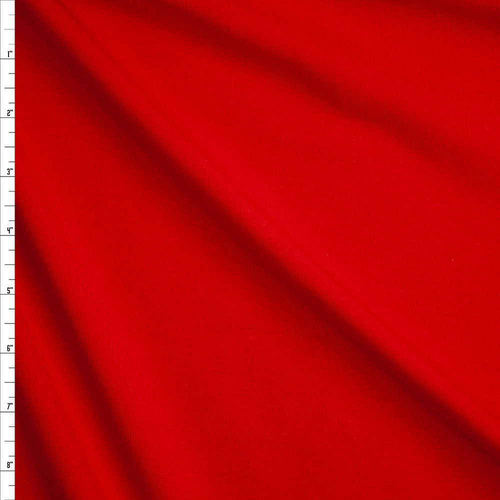 Cali Fabrics Red Stretch Midweight Cotton Jersey Knit Fabric by the Yard