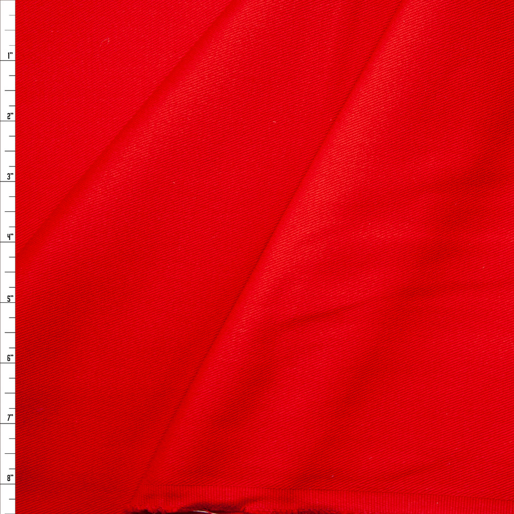 Cali Fabrics Red 10oz Cotton Bull Denim Fabric by the Yard