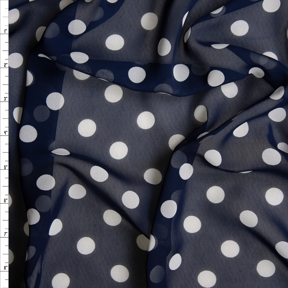 polka dot georgette fabric