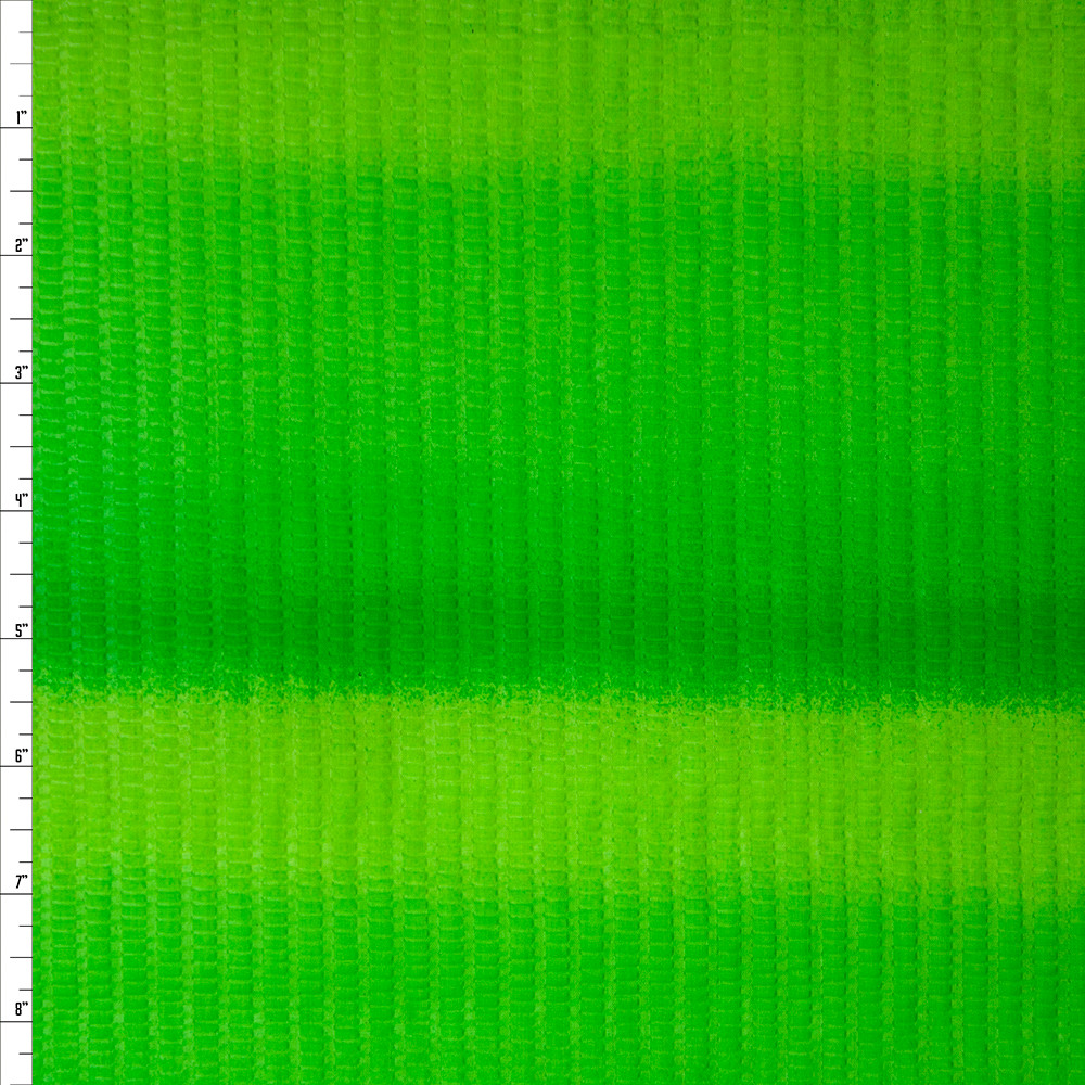 Cali Fabrics Lime Green Gradient Stripes ‘tutti Frutti Plissé Fabric