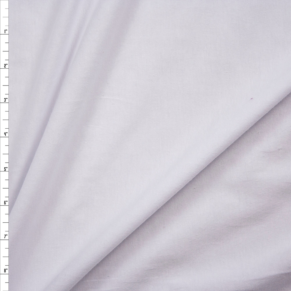 Cali Fabrics White Light Midweight Cotton/Spandex Jersey Knit Fabric by ...