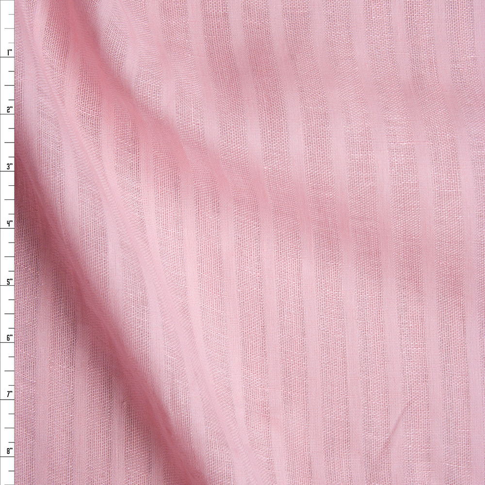 Cali Fabrics Pink on Pink Vertical Pencil Sheer Stripe Lightweight ...