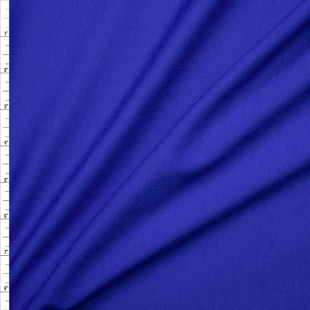 Cali Fabrics Royal Blue Midweight Ponte De Roma Fabric by the Yard