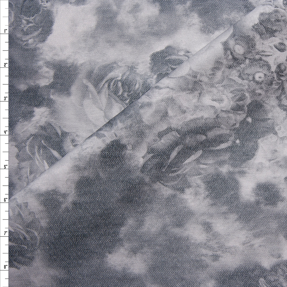 grey stretch denim fabric