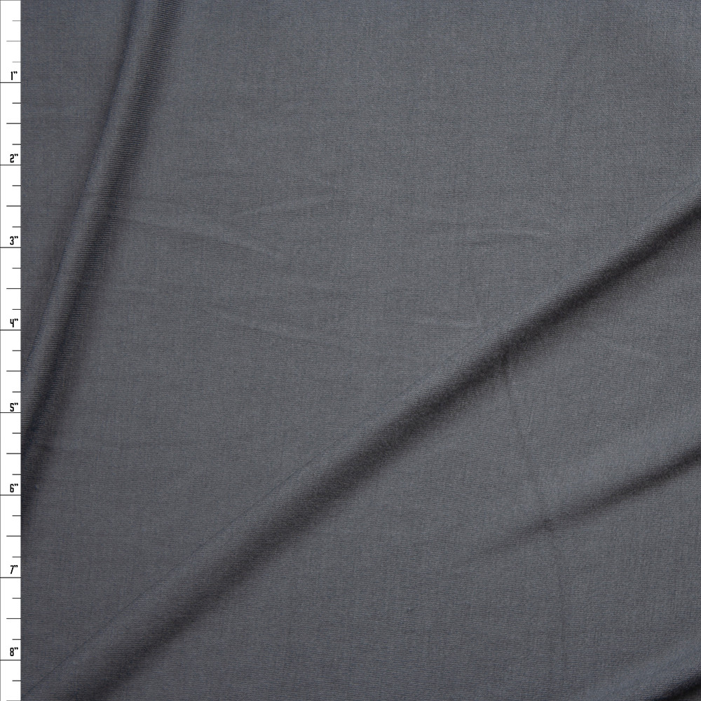 Cali Fabrics Charcoal Grey Midweight 4-way Stretch Rayon/Spandex Jersey ...