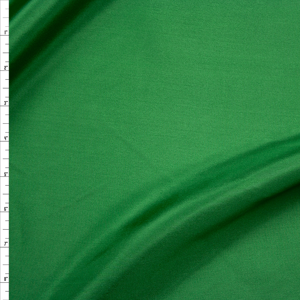 Cali Fabrics Green Designer Silk Habotai Fabric by the Yard