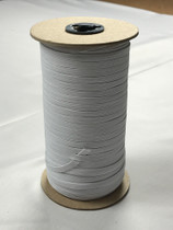 White 1/4" Braided Elastic Roll (200y)