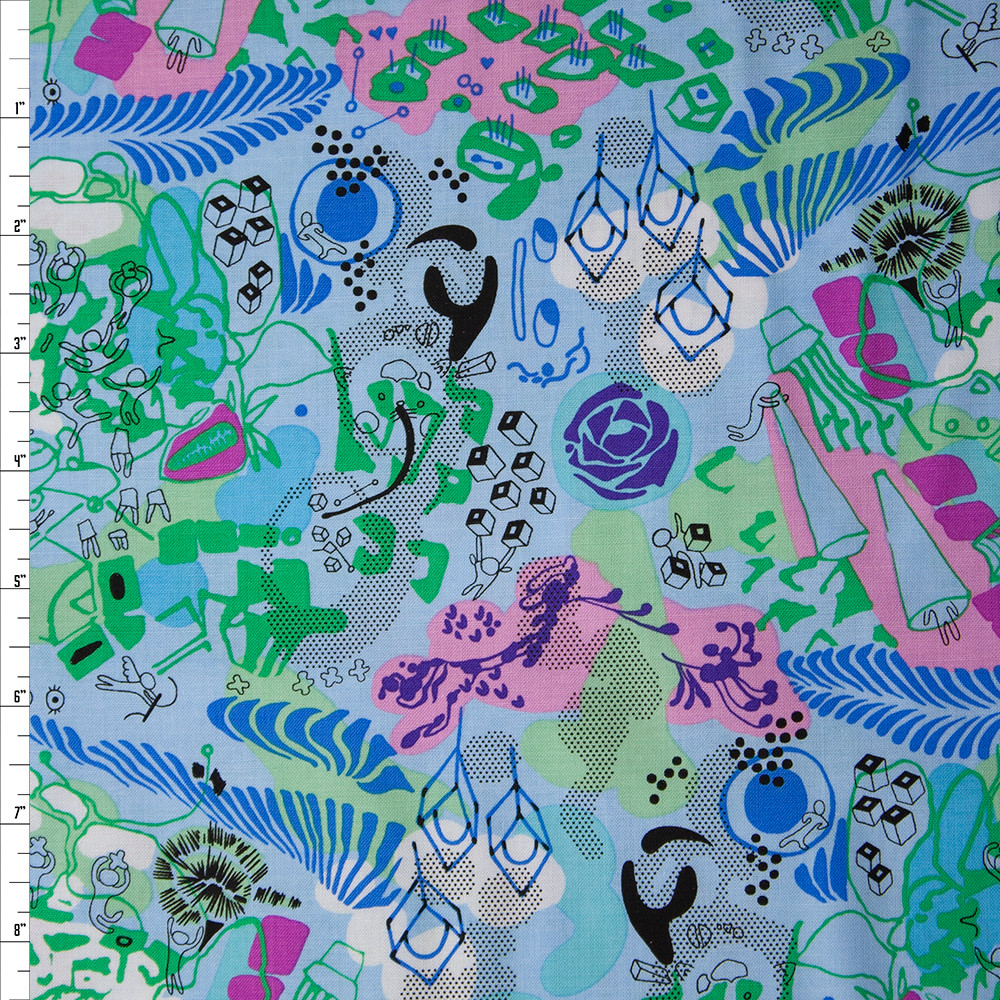 Cali Fabrics Fast Friends Day Dream Floatie Cotton Print by Free Spirit ...
